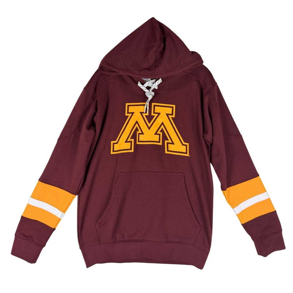 Minnesota Golden Gophers Rivalry Threads Hoodie Mens Size Small Lace Up NCAA NWT